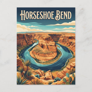 Carte Postale Affiche vintage de Horseshoe Bend Arizona Canyon