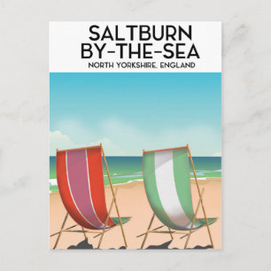 Carte Postale Affiche vintage de Saltburn-by-the-Sea.