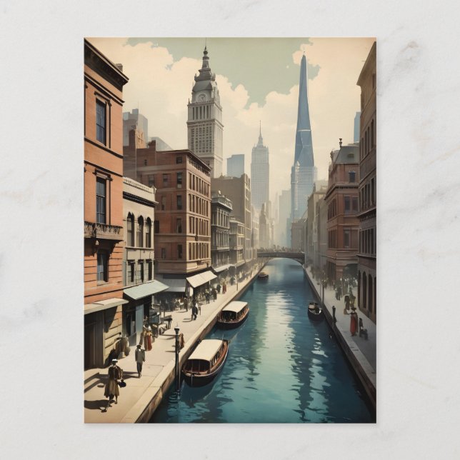 Carte Postale Affiche vintage de Sydney (Devant)