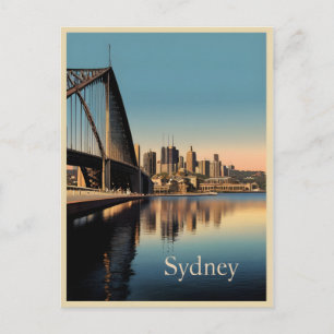 Carte Postale Affiche vintage de Sydney