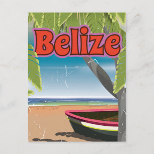 Carte Postale Affiche vintage de vacances au Belize