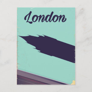 Carte Postale Affiche vintage du Parlement de Londres Big Ben