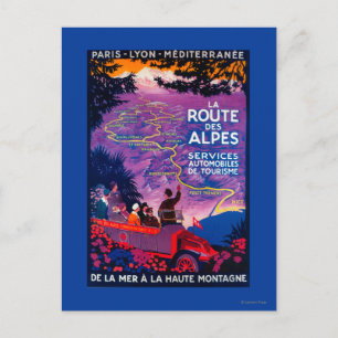 Carte Postale Affiche Vintage La Route Des AlpesEurope