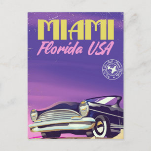 Carte Postale Affiche vintage Miami Floride États-Unis