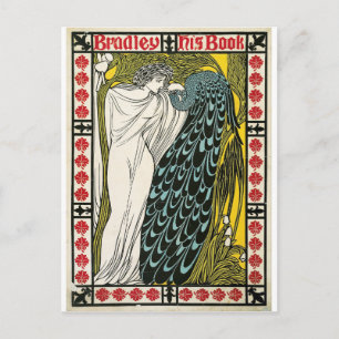 Carte Postale Affiche Vintage:Paon:Femme