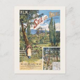 Carte Postale Affiche Vintage PLM Sail les Bains France 1895