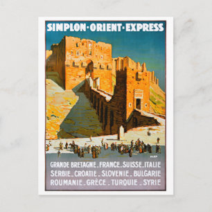 Carte Postale Affiche vintage Simplon Orient Express Syrie