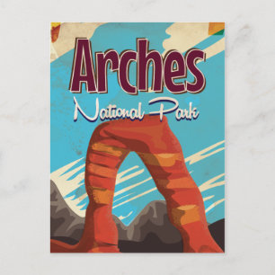 Carte Postale Affiche vintage vacances Parc national des Arches