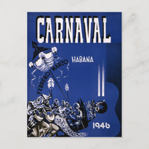 Carte Postale Affiche Vintage voyage de La Havane restaurée