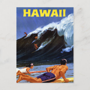 Carte Postale Affiche Vintage voyage Hawaii restaurée