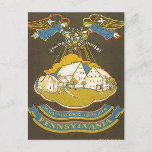 Carte Postale Affiche Vintage voyage Pour Le Cloître Ephrata