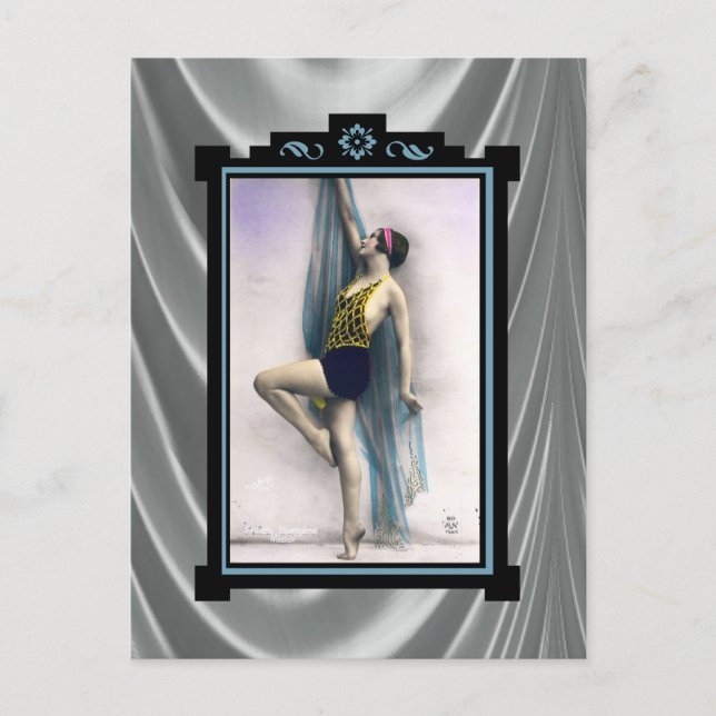 Carte Postale Afficher la danseuse de fille (Devant)