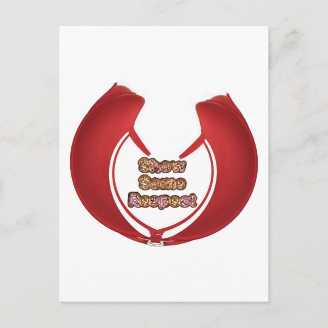 Carte Postale Afficher un peu de respect Imprimé (Devant)