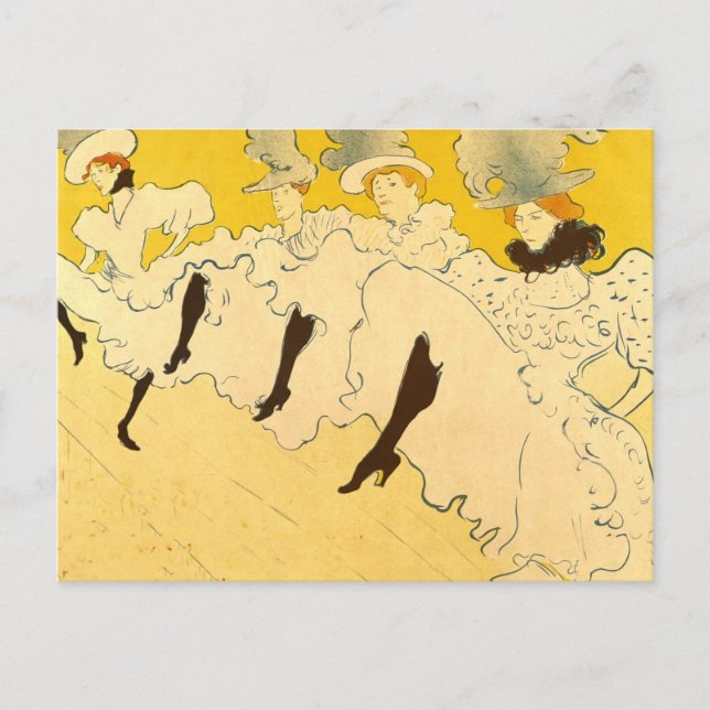 Carte Postale Affiches d'art de danseuses de Tolouse-Lautrec jau (Devant)