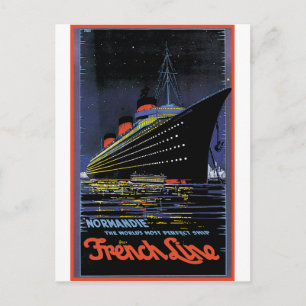 Carte Postale Affiches Vintage voyage : Normandie