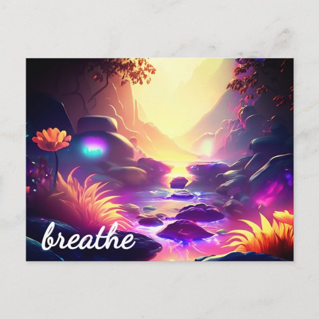 Carte Postale Affirmation d'abondance de la loi d'attraction Rei (Devant)