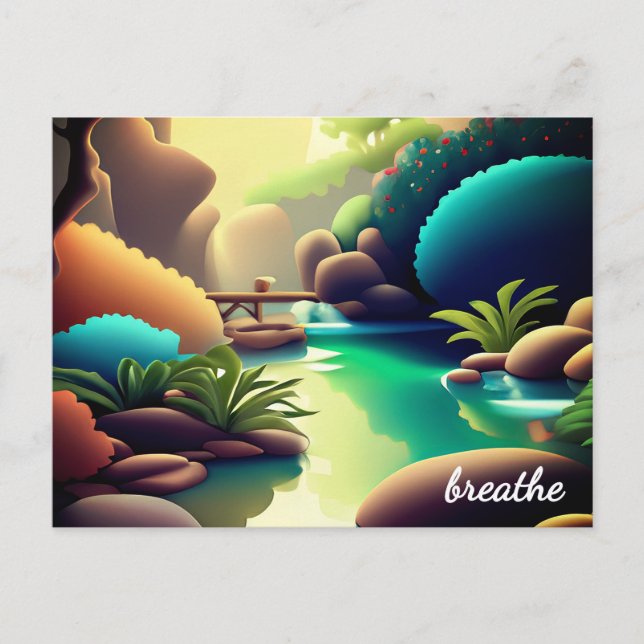 Carte Postale Affirmation pastel de l'abondance de la loi de l'a (Devant)