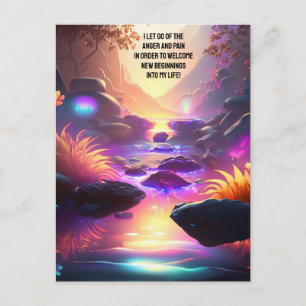 Carte Postale Affirmation Positive Laissant Partir De Douleur Et