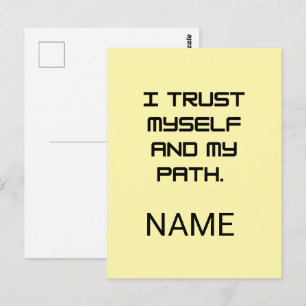 Carte Postale Affirmations Inspirantes & Cadeaux de Confiance en