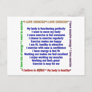 Carte Postale Affirmations positives