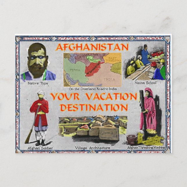 Carte Postale Afghanistan : Votre destination de vacances (Devant)