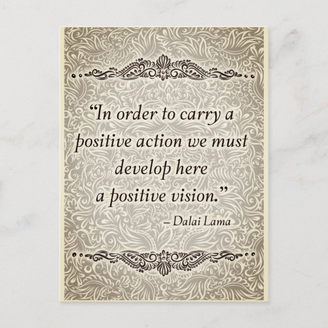 Carte Postale Afin de porter un positif - Citation positive (Devant)