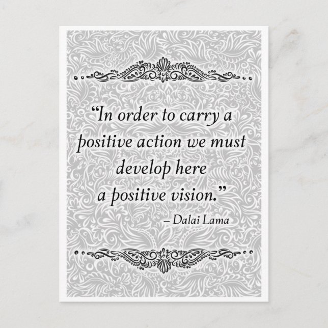 Carte Postale Afin de porter un positif - Citation positive (Devant)