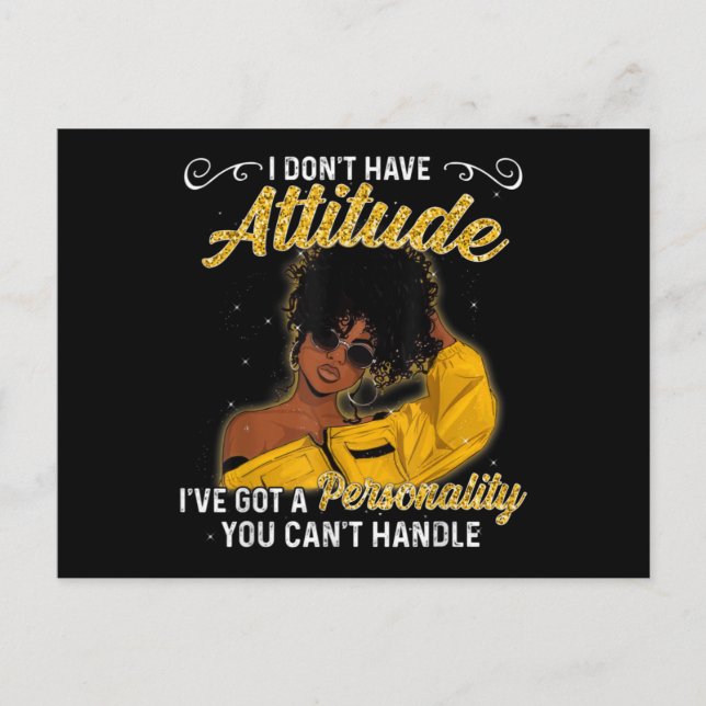 Carte Postale Africain-Américain Melanin Queen Black Girl Magic  (Devant)