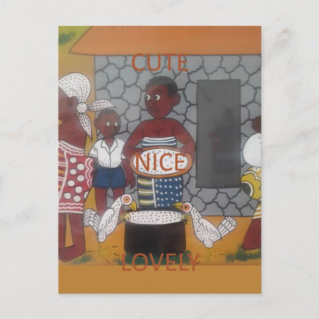 Carte Postale Africain traditionnel Homestead Lifestyle (Devant)