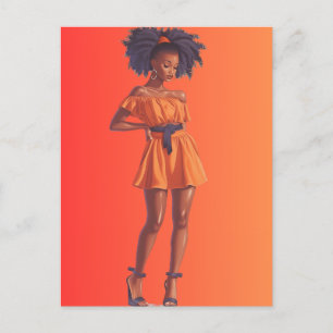 Carte Postale African American Black Queen Melanin Sista Shopp