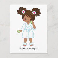 African American Girl Spa Sleepover fête d'anniver