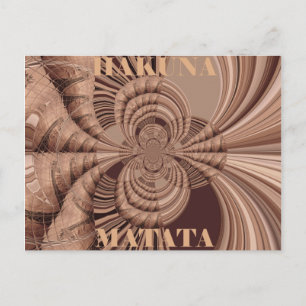 Carte Postale African Hakuna Matata Fractal Art Print/Graphic