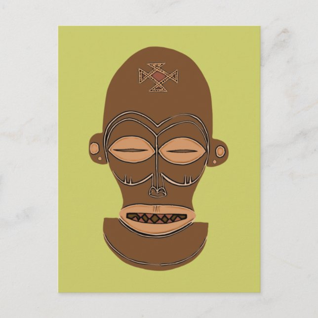 Carte Postale Afrika Afrique Masque Masque Masque Masque Djokwe (Devant)