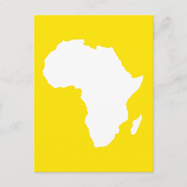 Carte Postale Afrique Audacieuse Jaune Dorée (Devant)