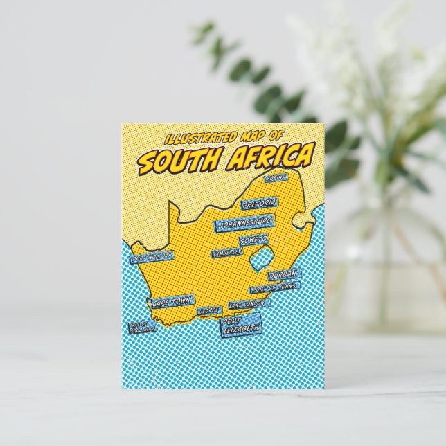 Carte Postale Afrique du Sud illustrée par l'art Pop  (Debout devant)