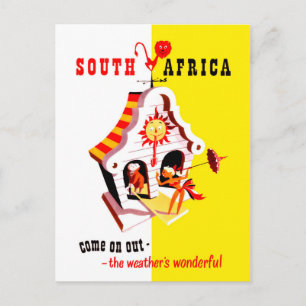 Carte Postale Afrique du Sud, indicateur de temps merveilleux, v