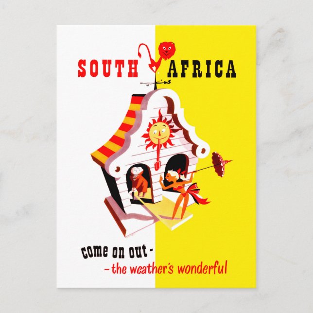 Carte Postale Afrique du Sud, indicateur de temps merveilleux, v (Devant)