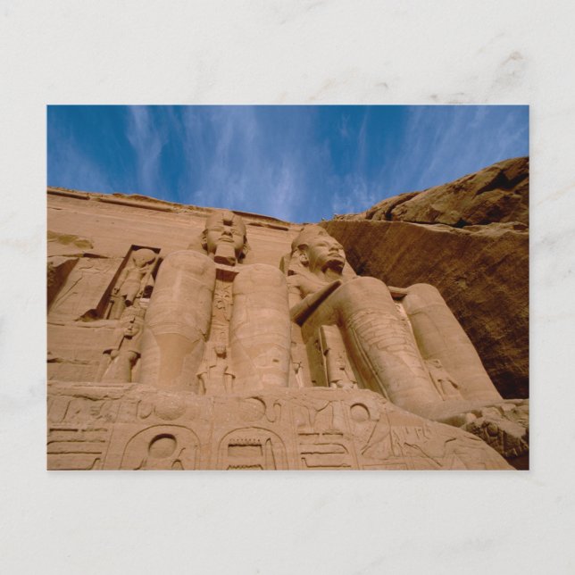 Carte Postale Afrique, Égypte, Abu Simbel, Ramsès II et (Devant)