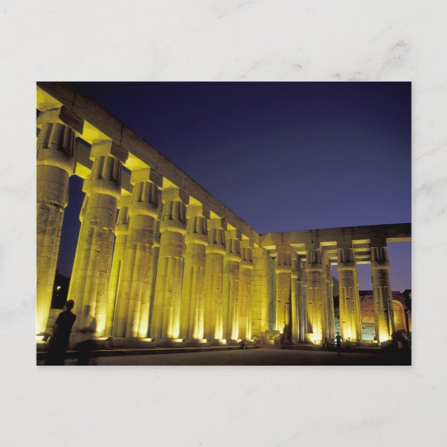 Carte Postale Afrique, Egypte, Louxor. Cour solaire d'Amenhotep (Devant)