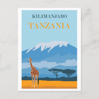 Carte Postale Afrique Tanzanie Mont Kilimandjaro Vintage voyage