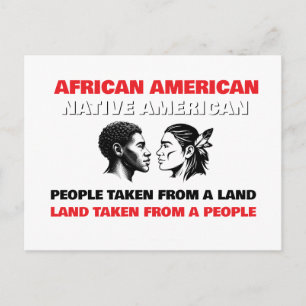 Carte Postale Afro-Américains et Amérindiens