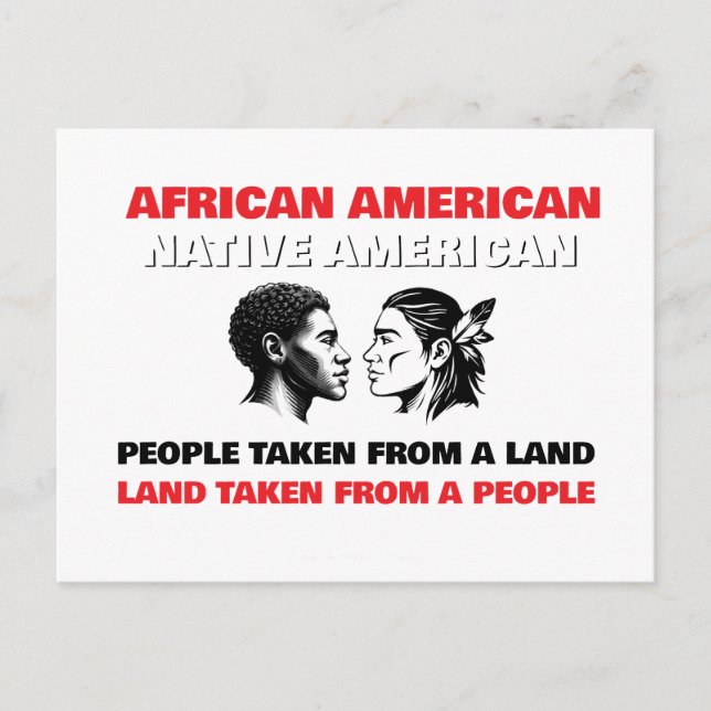 Carte Postale Afro-Américains et Amérindiens (Devant)