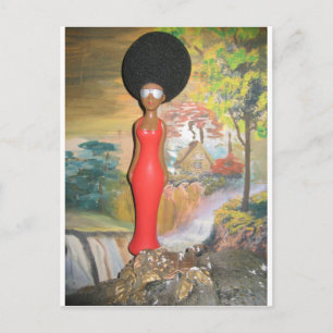 Carte Postale Afro Glam : Une beauté intemporelle