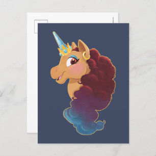 Carte Postale Afro Unicorn   Divine la licorne