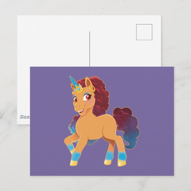 Carte Postale Afro Unicorn | La divine danse (Devant / Derrière)