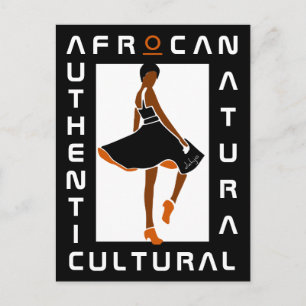 Carte Postale AFRoCA est Afro plus Africa Pretty Black Woman
