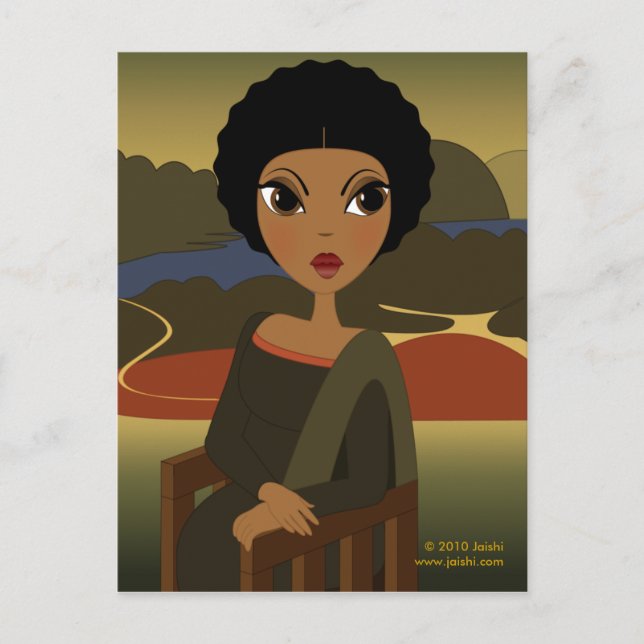Carte postale Afro'na Lisa (Devant)