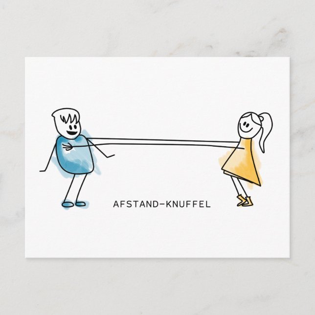 Carte Postale Afstand-Knuffel (Devant)