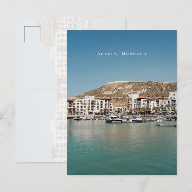 Carte Postale Agadir Maroc Marina Voyage (Devant / Derrière)