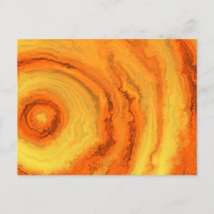 CARTE POSTALE AGATE ORANGE & GOLD